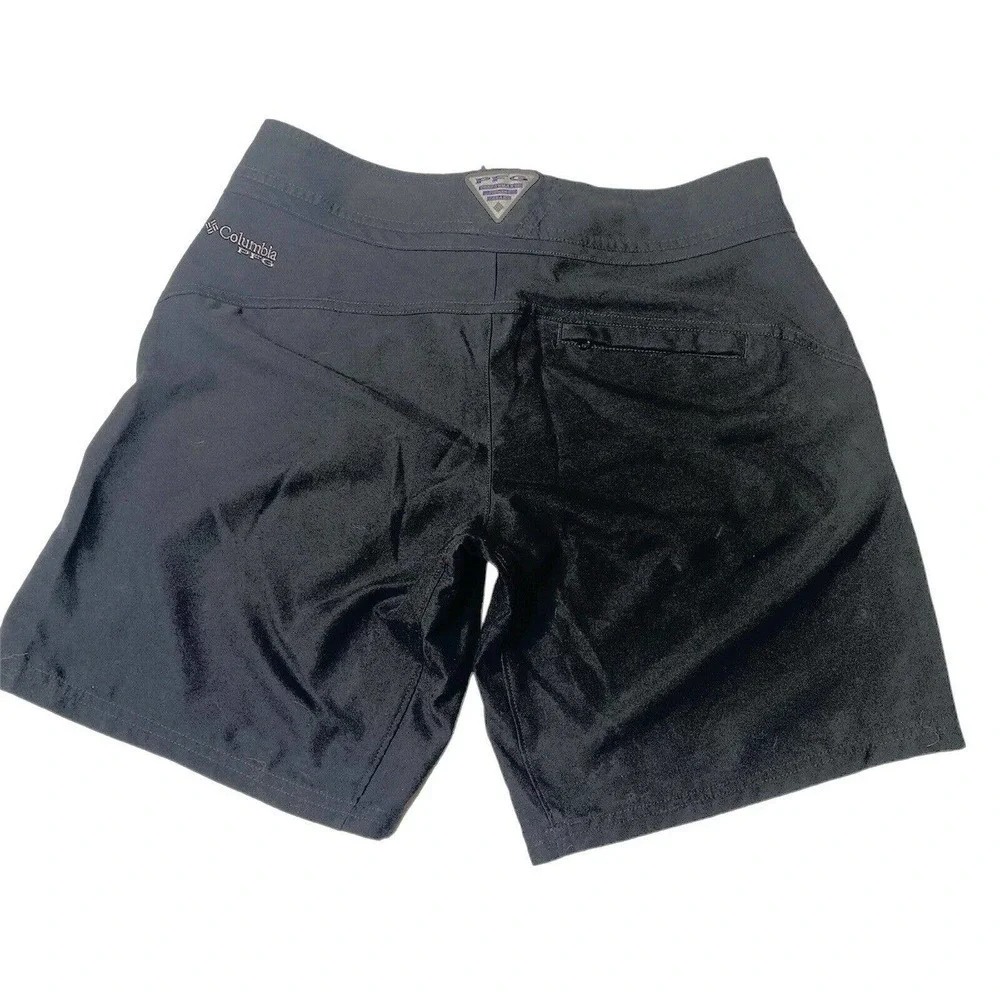 Columbia Omni Shade PFG Sz 6 Hiking Fishing Shorts Womens Black Inseam 9 In
